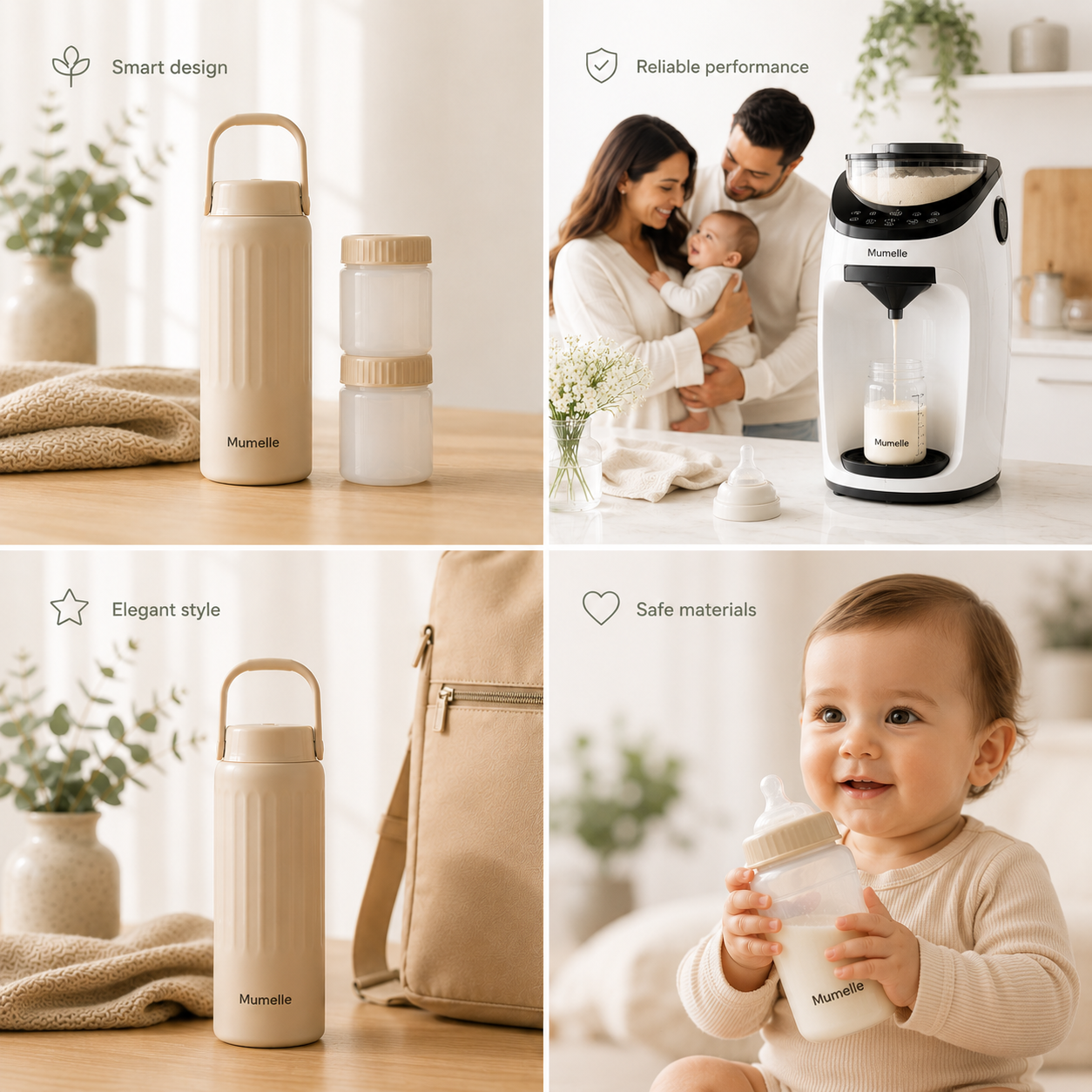 Why Mumelle — smart design, reliable performance, elegant style and safe materials